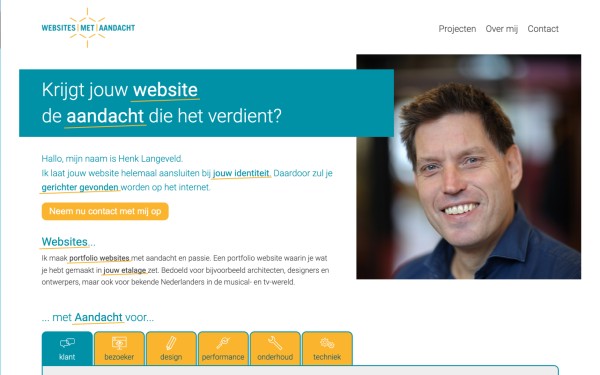 screenshot websites met aandacht